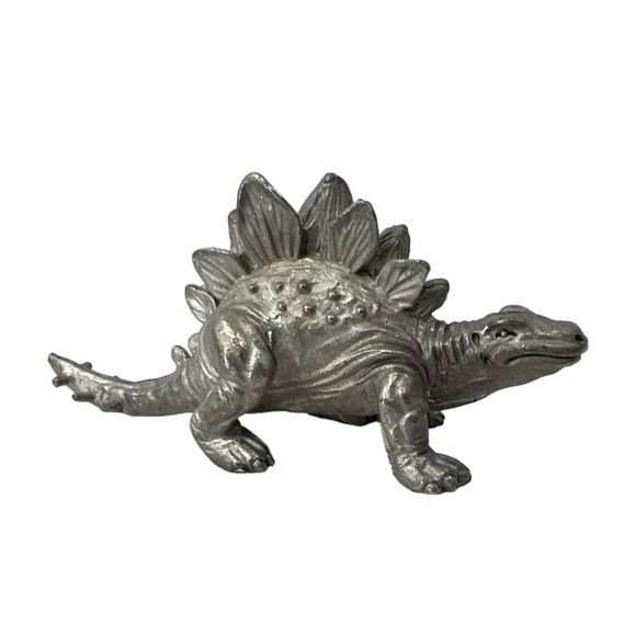 1987 Stegosaurus Dinosaur Pewter Figurine Vintage Spoon PP796 collectable toy - Picture 1 of 8